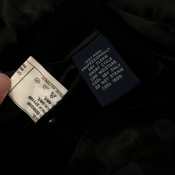 LORO PIANA BROOKS BROTHERS Long Overcoat Men's 48L Black 100% Wool Storm System - Picture 10 of 13